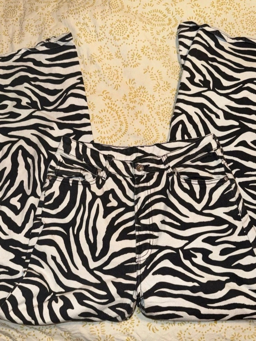 H&M Zebra Print Jeans